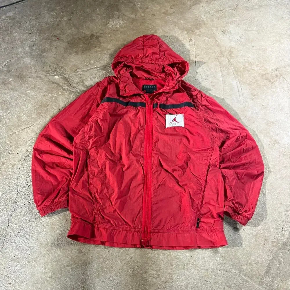 Red Jordan Brand Rain Jacket